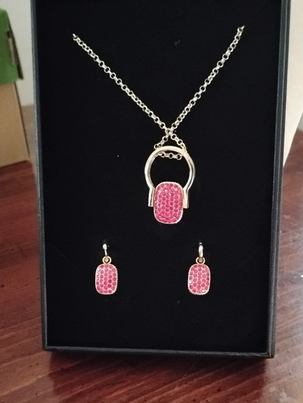 Heidi Days Convertible Crystal Pendant Necklace,Ring and Earrings Set